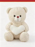 Ivory Heart Teddy Bear Plush Toy